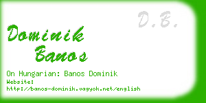 dominik banos business card